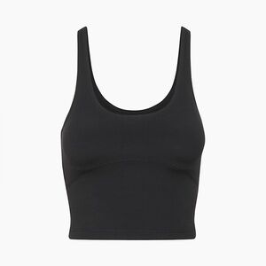 ARITZIA TnA Golden BUTTER Bound Sports Tank Black Cropped Tank Top Scoop Neck M